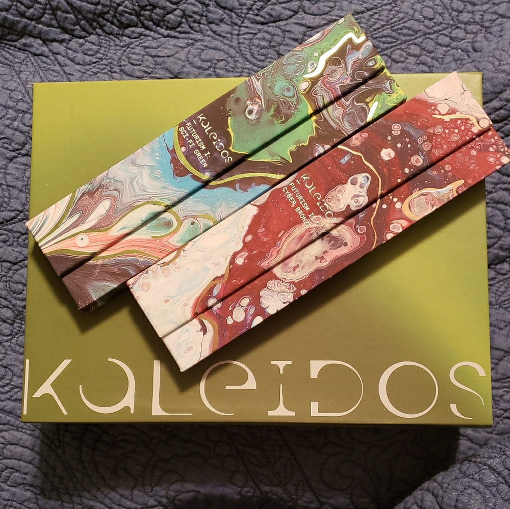 Kaleidos Futurism I & II, Green and Bronze